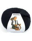 Ovillo de lana BeMe Black, 100% lana peruana bulky de 100 g
