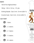 Lana bulky BeMe Cafe Cream de The Woolcatcher, tono beige jaspeado cálido