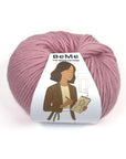 Ball of BeMe Dusty Rose yarn, 100% Peruvian bulky wool, 100 g
