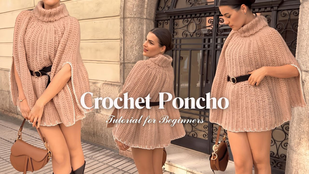 Poncho a crochet para principiantes: tutorial paso a paso