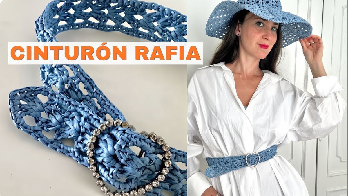 Cinturón de rafia a ganchillo: tutorial rápido