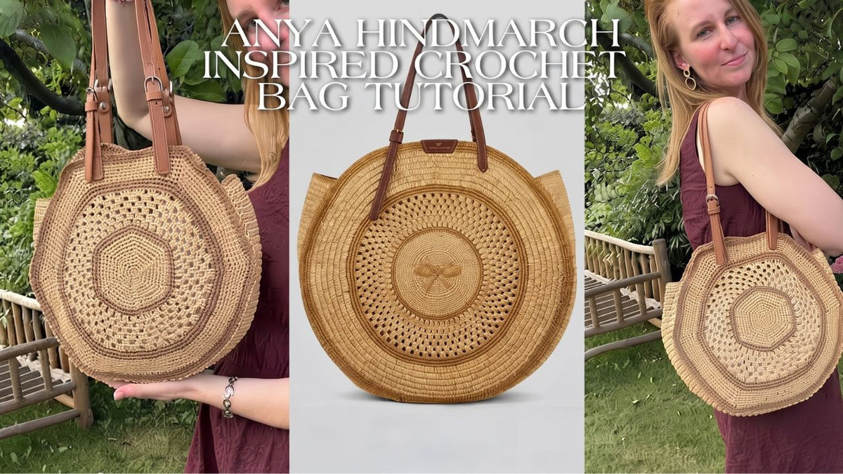 Bolso redondo de rafia a ganchillo: tutorial paso a paso