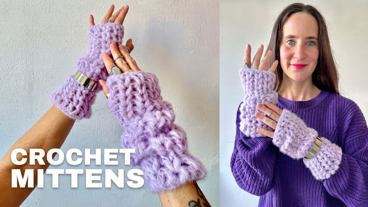 Cómo tejer mitones a crochet paso a paso