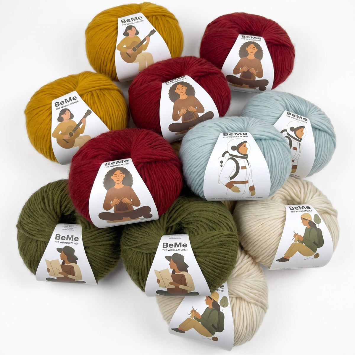 BeMe. Peruvian Highland wool. Yarn Bundle 10 Balls