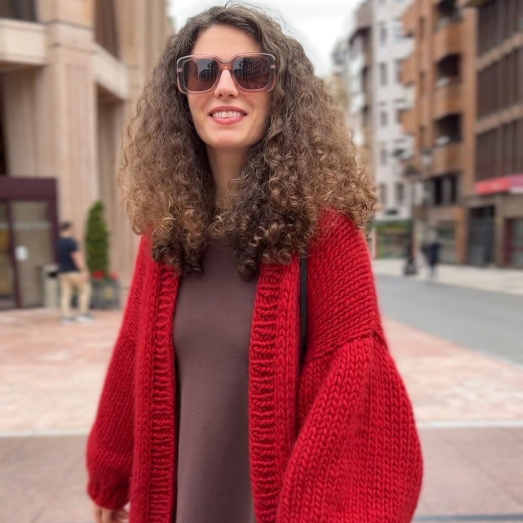 CANYON RIDGE oversized chunky knit cardigan in FACES yarn, free knitting pattern
