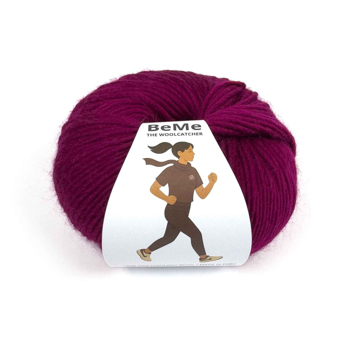 Ovillo de lana BeMe Bordolino, 100% lana peruana bulky de 100 g