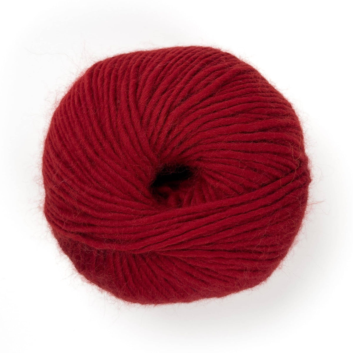 BeMe Cardinal Red wool yarn for hand-knitting chunky garments
