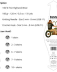 BeMe Charcoal bulky wool yarn by The Woolcatcher, heathered charcoal grey shade