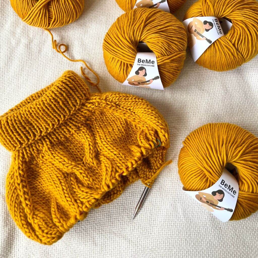 BeMe Curry: lana Highland peruana para jerséis, cárdigans y accesorios