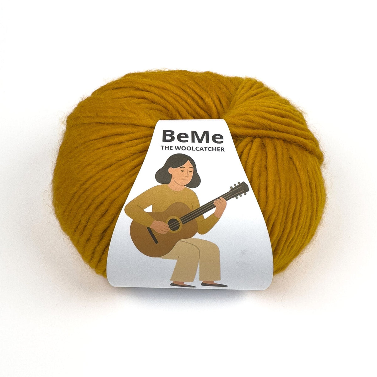 Ovillo de lana BeMe Curry, 100% lana peruana bulky de 100 g