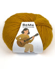 Ovillo de lana BeMe Curry, 100% lana peruana bulky de 100 g