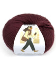 Ovillo de lana BeMe Marsala, 100% lana peruana bulky de 100 g