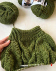 Ovillo de lana BeMe Olive de 100 g, 120 metros de hilo 100% lana