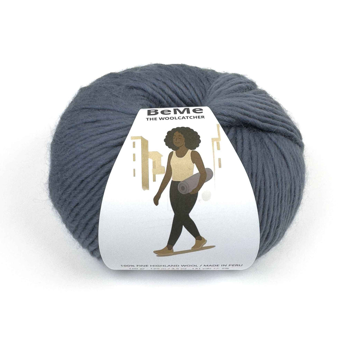 Ovillo de lana BeMe Stone, 100% lana peruana bulky de 100 g