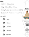 Lana bulky BeMe Taupe de The Woolcatcher, tono beige grisáceo
