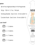 Lana NOVA Blush - 86% lana Highland peruana, 50 g / 150 m - The Woolcatcher