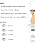 Lana NOVA Ivory - 86% lana Highland peruana, 50 g / 150 m - The Woolcatcher