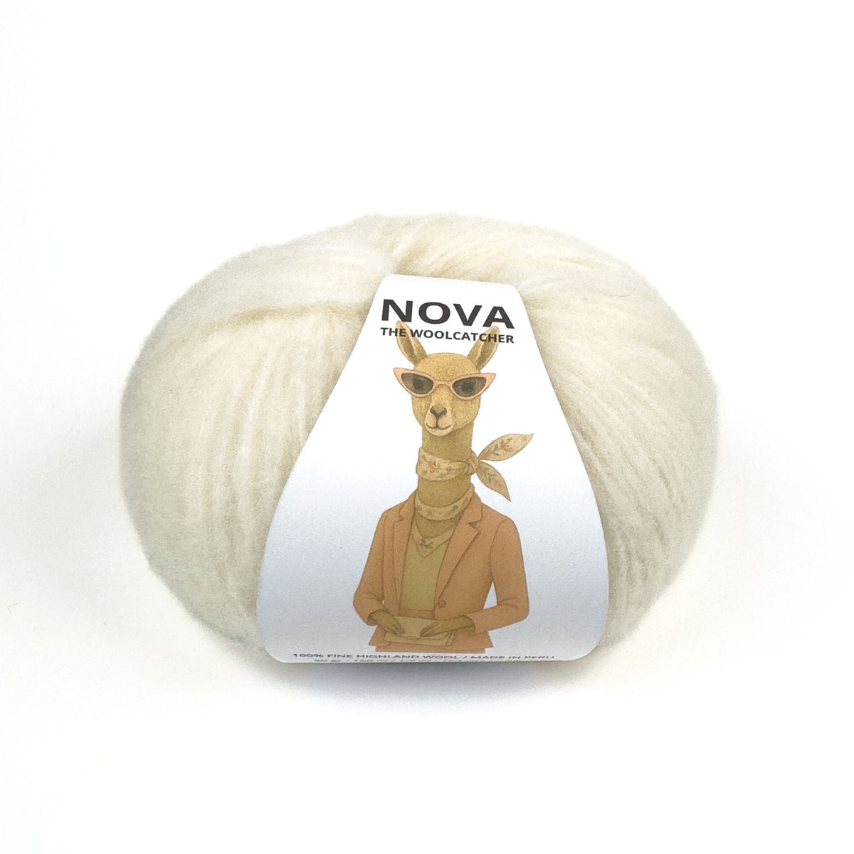 Lana NOVA Ivory - 86% lana Highland peruana, 50 g / 150 m - The Woolcatcher