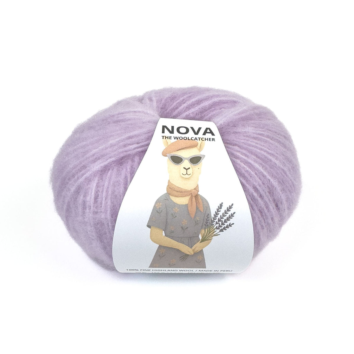 Lana NOVA Lavanda - 86% lana Highland peruana, 50 g / 150 m - The Woolcatcher