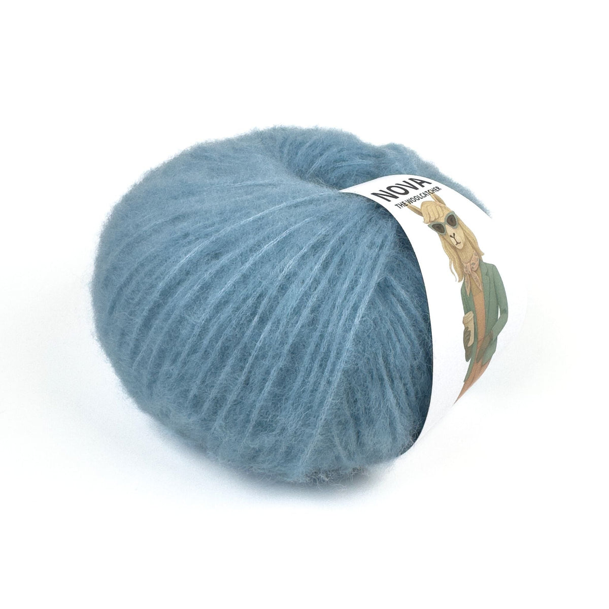 Lana NOVA Steel Blue - 86% lana Highland peruana, 50 g / 150 m - The Woolcatcher