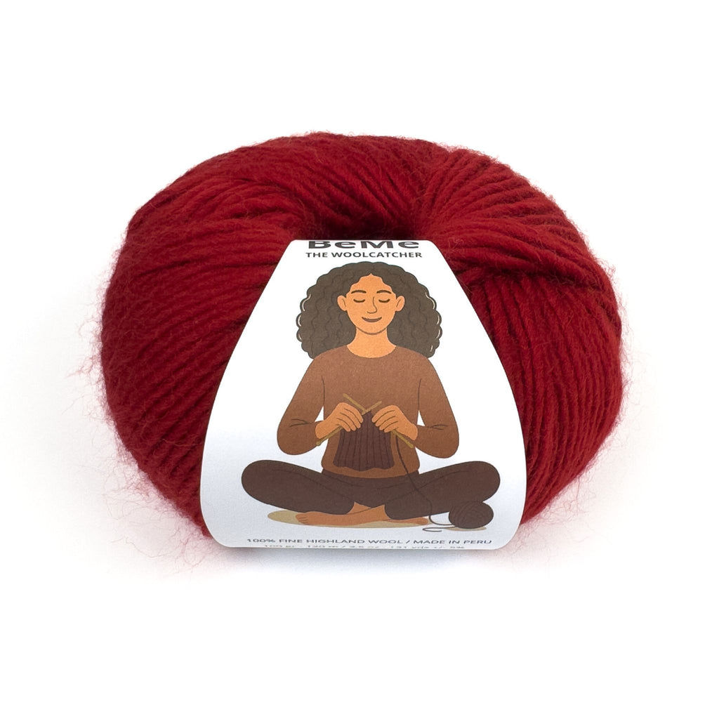 Vídeo de la lana BeMe Cardinal Red, 100% lana Highland peruana de The Woolcatcher